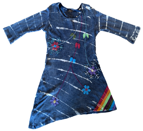 VETEMENTS Abito Rising International stile bohemien ricamo applicazione grigio taglia media