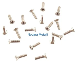 100 viti inox M1,6x12 testa svasata croce microviti countersunk Senk Kopf vis - Foto 1 di 1