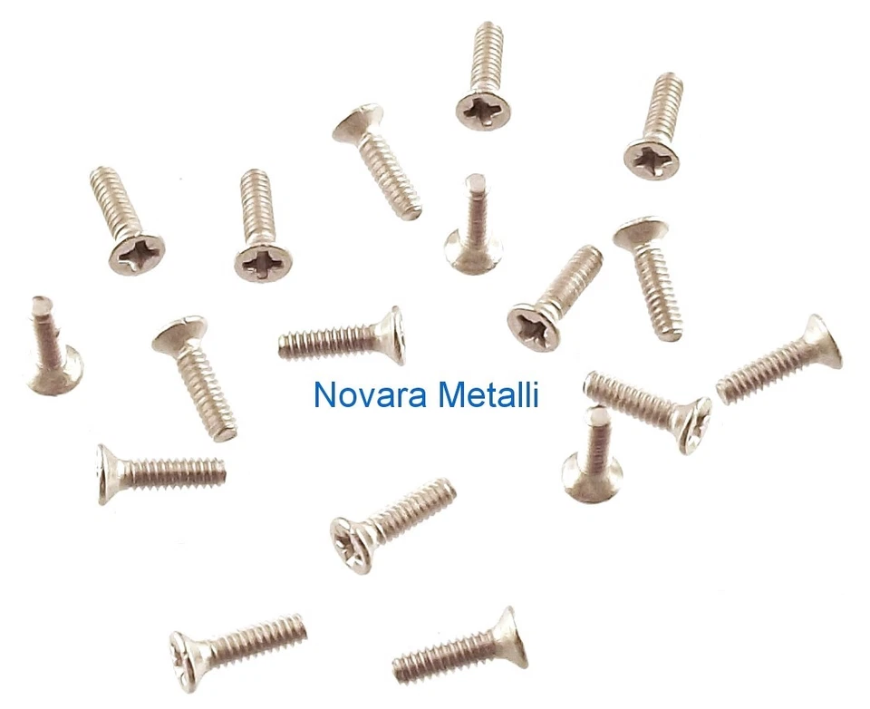 100 viti inox M1,6x12 testa svasata croce microviti countersunk Senk Kopf vis - Immagine 1 di 1