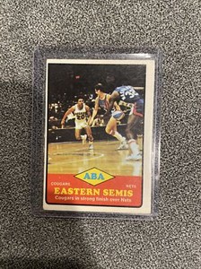ABA Eastern Semis/Cougars in strong finish over Nets 1973-74 Topps #205