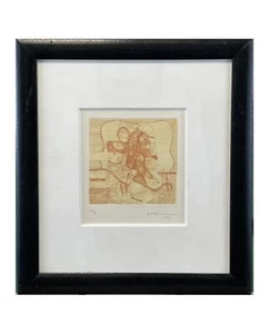 ENRIQUE BRINKMANN Vintage Signed Abstract Etching - Picture 1 of 6