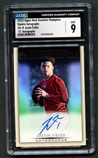 Justin Fields A-JF 2022 Upper Deck Goodwin Champions Update Autograph CGC 9