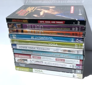 Exercise / Fitness 11 DVD Lot Yoga Pilates Hip Hop Abs + MORE New Sealed - Picture 1 of 5