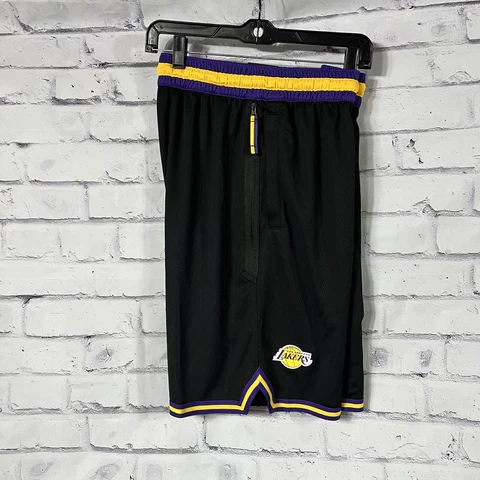 Nike Angeles Lakers Basketball Dri Fit Mens Small Black Shorts AV0148-010 NBA Cover