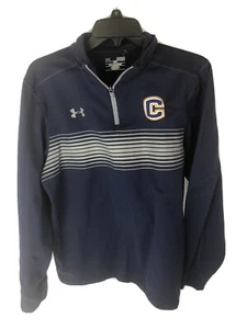 Under Armour Loose Mens 1/4 zip Block C Navy Jacket - Picture 1 of 5