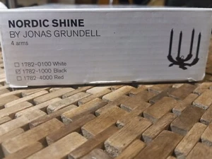 Kerzenständer Nordic Shine Schwarz Holz Jonas Grundell 1782-1000 Neu - Bild 1 von 4