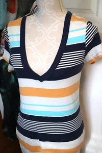 Camiseta sin mangas Old Navy para mujer talla L EveryWear a rayas SS-Cuello en V Primavera/Verano - Imagen 1 de 6