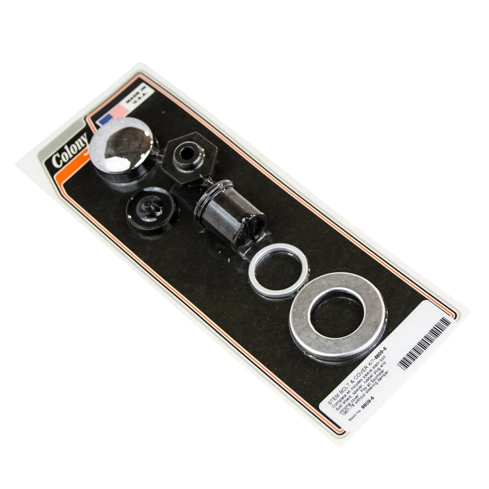 #8809-6 Stem Bolt & Cover Kit 1957-1978 Harley-Davidson Sportster Chrome Colony Foto 1 de 1