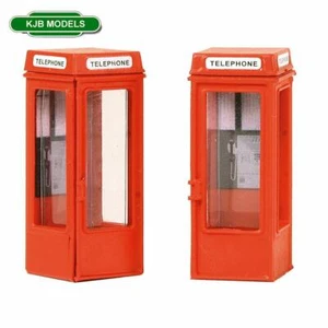 BNIB OO Gauge Bachmann Scenecraft 44-0503 K8 Phone Boxes (x2) - Picture 1 of 2