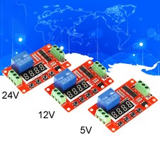 One-way Multifunction Delay 5V 12V 24V Self-lock Relay Cycle Timer Module Delay