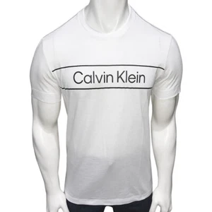 NWT CALVIN KLEIN MSRP $54.99 MEN'S WHITE V-NECK SHORT SLEEVE T-SHIRT SIZE M L XL - Picture 1 of 6