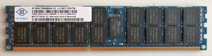 Nanya 16 Go DDR3-1600 RDIMM, NT16GC72B4NB0NL-DI -PC3L-12800R 2Rx4, RAM pour serveur - Photo 1/3