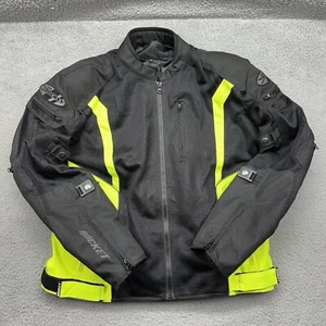 Joe Rocket Analog Mens Size XL Vented Mesh Motorcycle Jacket Black/Hi-Viz Yellow - Picture 1 of 24