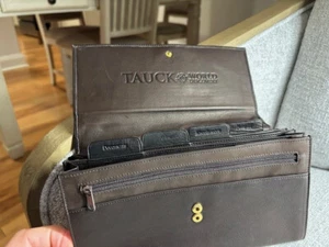 Tauck World Discovery "My Christina O" seltene Leder Geldbörse Reise Organizer - Bild 1 von 7