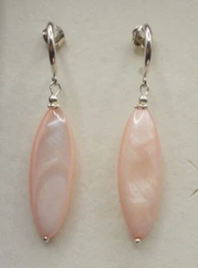 Perlmutt - Ohrhänger, Ohrringe, Ohrstecker,  Sterlingsilber 925 - Bild 1 von 14