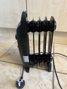Neo 650W Oil Filled 5 Fin Electric Portable Heater Radiator Adjustable Heat - Picture 1 of 4