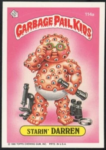 1986 Topps 3rd Series Garbage Pail Kids #114a Starin' Darren Os3 - Picture 1 of 2