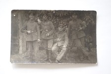 WWI postcard of 4 German soldiers, 1 with Iron Cross 2nd class