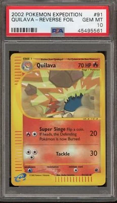 Pokemon Quilava Expedition Reverse Holo #91 PSA 10 Gem Mint - Image 1 of 2