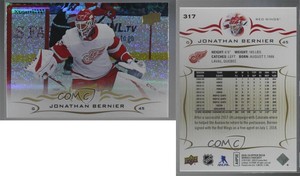 2018-19 Upper Deck Speckled Rainbow Foil Jonathan Bernier #317