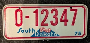 1975 Post Cereal South Dakota Tin Metal Bike License Plate Mini - Picture 1 of 2