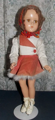 RARE Vtg Arranbee R&B 1930s Nancy Lee 18" Composition Doll! Skater Outfit/Loose - Image 1 of 4