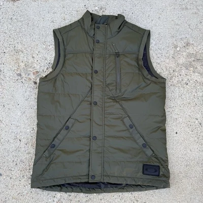 Oakley Vest Mens Sz Large Thinsulate Olive Green Full Zip Gorpcore Outdoor - Image 1 of 4