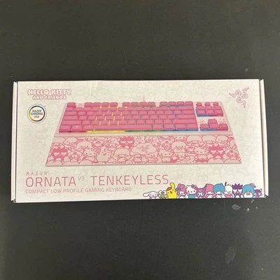 New Razer Ornata V3 Tenkeyless Hello Kitty Compact Low Profile Gaming Keyboard - Image 1 of 4