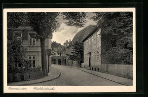 Neumünster, Ansichtskarte, Partie von der Mühlenbrücke 1940 - Picture 1 of 2