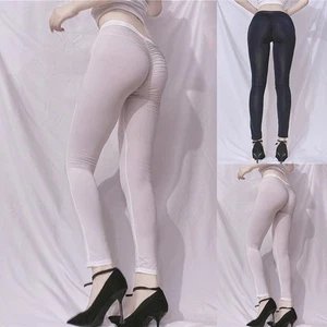 Praktische Hose Yogahose Nylon transparent Leggings Regular durchsichtig Skinny - Bild 1 von 25