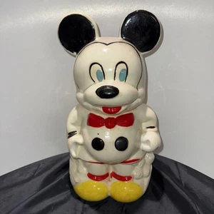 Mickey and Minnie Mouse Cookie Jar Double Sided Vintage Walt Disney USA 13.5" - Imagen 1 de 11