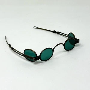 Rare Brass Double Lens 1850s Sunglasses/RailRoad/Protective Spectacles Steampunk - Picture 1 of 13