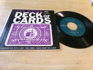 Tex Ritter 45EP - Deck of Cards - Capitol EAP 1-1323  w/cvr - Picture 1 of 2