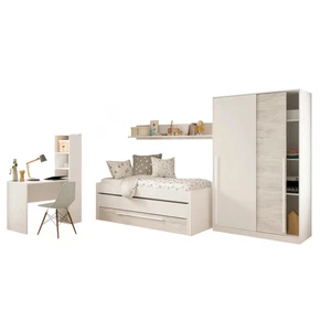 Pack Muebles Dormitorio Juvenil Completo: Cama Nido con Somieres + Balda + Armar - Imagen 1 de 9