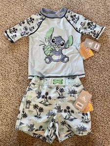 DISNEY STORE - LILO AND STITCH SWIMSUIT SET - SWIMWEAR - KIDS SIZE 4 - NEW - Picture 1 of 8