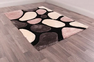 Diseño de escalones ug 80 cm x 150 cm (31"" x 59") rubor rosa y gris poliéster - Imagen 1 de 2