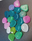 H~142 ] job lot of 20x aquatic garden luminous plastic stones