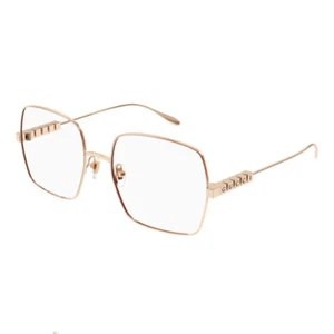 GUCCI GG1434O 002 Rose Gold 55mm Eyeglasses New Authentic - Picture 1 of 2