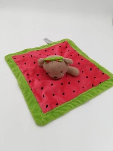 Baby Starters Bear Watermellon Lovey 13" Plush Stuffed Animal Baby Toy Blanket - Picture 1 of 4