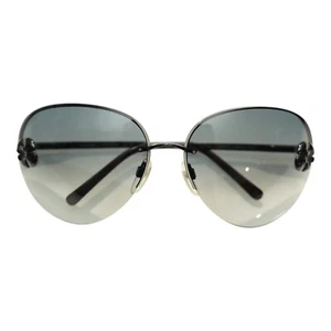 CHANEL 4134 1268G Black Gray Gradient Lenses Camellia aviator sunglasses - Picture 1 of 10