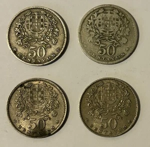 1931, 1940, 1951 & 1959 Portugal 50 Centavos Coin Collection 4 coins - Picture 1 of 2