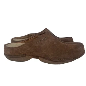 Zueco Merrell para mujer 7,5 Duet Groove Beetle marrón gamuza mula punta dividida deslizable - Imagen 1 de 10