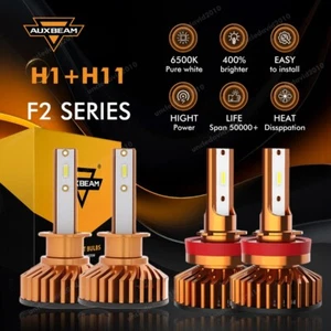 AUXBEAM H1 H11 10000LM Bombillas LED haz alto/bajo para Ford Fiesta 2014-2019 - Imagen 1 de 12