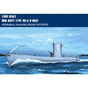 HobbyBoss 83503 1/350 Scale DKM Navy Type VII-A U-Boat Assembly Model Kits - Picture 1 of 6
