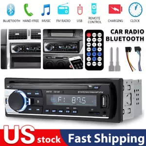 Bluetooth Car Stereo Audio In-Dash FM Aux Input Receiver USB TF MP3 Radio Player - Picture 1 of 13