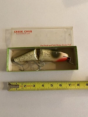 Creek Chub jointed Striper pikie in silver flash 6818.  Clean - Image 1 of 4