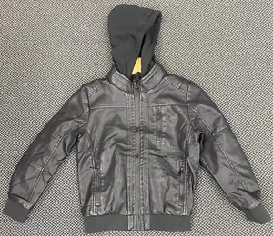 RND (KIDS) BLACK CHASE FAUX LEATHER JACKET - Picture 1 of 7