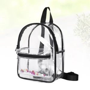 PVC Backpack School Bags for Girls Clear Backpacks Satchel - Picture 1 of 12