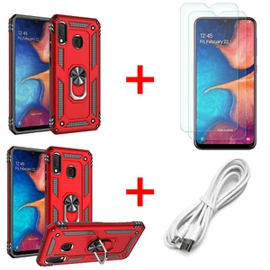 For Samsung Galaxy A50 A20 A30 A10e Phone Case Cover With Glass Screen Protector - Picture 1 of 17