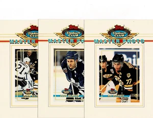 1993 Topps Stadium Club Hockey Master Photos (3) Bourque Gilmour, Oates - Imagen 1 de 5